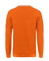 orange Pullover mit einem Rundhalsausschnitt von Brax