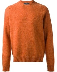 orange Pullover mit einem Rundhalsausschnitt von Brooks Brothers