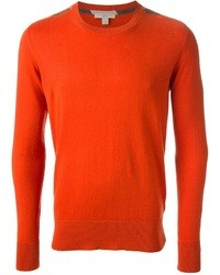 orange Pullover mit einem Rundhalsausschnitt von Burberry