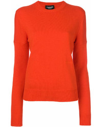 orange Pullover mit einem Rundhalsausschnitt von Calvin Klein