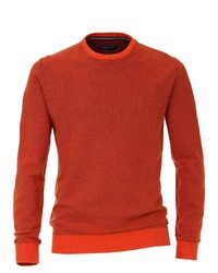 orange Pullover mit einem Rundhalsausschnitt von Casamoda