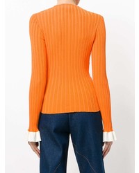 orange Pullover mit einem Rundhalsausschnitt von Esteban Cortazar
