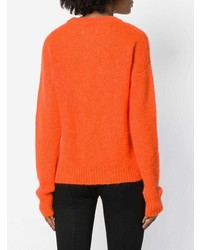 orange Pullover mit einem Rundhalsausschnitt von Laneus