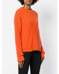 orange Pullover mit einem Rundhalsausschnitt von Laneus