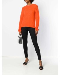 orange Pullover mit einem Rundhalsausschnitt von Laneus