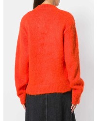 orange Pullover mit einem Rundhalsausschnitt von MSGM