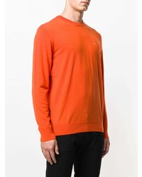 orange Pullover mit einem Rundhalsausschnitt von Emporio Armani