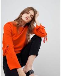 orange Pullover mit einem Rundhalsausschnitt von Esprit