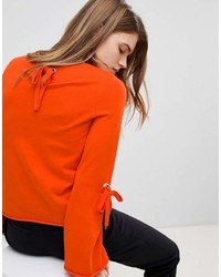 orange Pullover mit einem Rundhalsausschnitt von Esprit