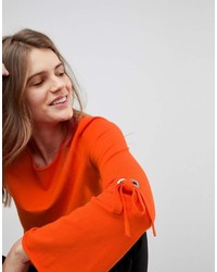 orange Pullover mit einem Rundhalsausschnitt von Esprit