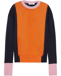 orange Pullover mit einem Rundhalsausschnitt von Jil Sander
