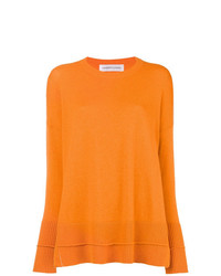 orange Pullover mit einem Rundhalsausschnitt von Lamberto Losani