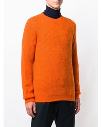 orange Pullover mit einem Rundhalsausschnitt von Roberto Collina
