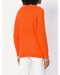 orange Pullover mit einem Rundhalsausschnitt von Roberto Collina