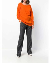 orange Pullover mit einem Rundhalsausschnitt von Erika Cavallini