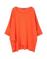 orange Pullover mit einem Rundhalsausschnitt von Mango