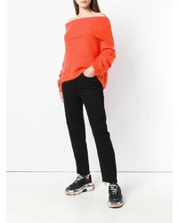 orange Pullover mit einem Rundhalsausschnitt von McQ Alexander McQueen