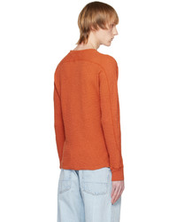 orange Pullover mit einem Rundhalsausschnitt von RRL