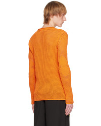 orange Pullover mit einem Rundhalsausschnitt von Dion Lee
