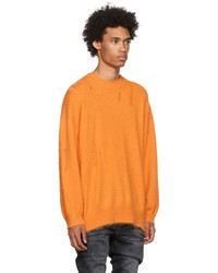orange Pullover mit einem Rundhalsausschnitt von R13