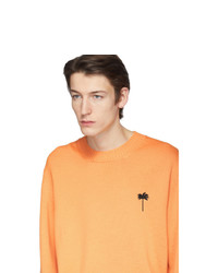 orange Pullover mit einem Rundhalsausschnitt von Palm Angels