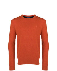 orange Pullover mit einem Rundhalsausschnitt von Polo Ralph Lauren