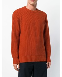 orange Pullover mit einem Rundhalsausschnitt von Universal Works
