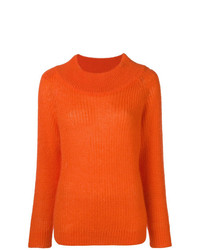 orange Pullover mit einem Rundhalsausschnitt von Roberto Collina