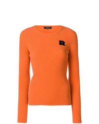 orange Pullover mit einem Rundhalsausschnitt von Rochas