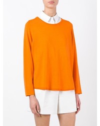 orange Pullover mit einem Rundhalsausschnitt von Lamberto Losani