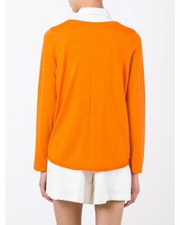 orange Pullover mit einem Rundhalsausschnitt von Lamberto Losani