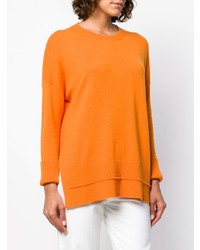 orange Pullover mit einem Rundhalsausschnitt von Lamberto Losani