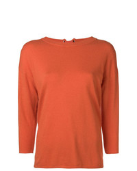 orange Pullover mit einem Rundhalsausschnitt von Semicouture