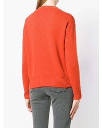 orange Pullover mit einem Rundhalsausschnitt von Etro