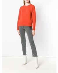 orange Pullover mit einem Rundhalsausschnitt von Etro