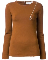 orange Pullover mit einem Rundhalsausschnitt von Stella McCartney
