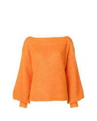 orange Pullover mit einem Rundhalsausschnitt von Temperley London