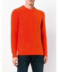 orange Pullover mit einem Rundhalsausschnitt von Roberto Collina