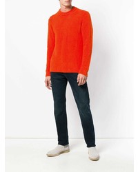 orange Pullover mit einem Rundhalsausschnitt von Roberto Collina