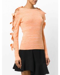 orange Pullover mit einem Rundhalsausschnitt von Zoe Jordan