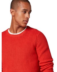 orange Pullover mit einem Rundhalsausschnitt von Tom Tailor Denim