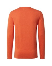 orange Pullover mit einem Rundhalsausschnitt von Tom Tailor Denim