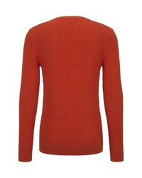 orange Pullover mit einem Rundhalsausschnitt von Tom Tailor Denim