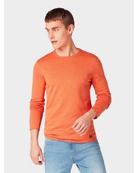 orange Pullover mit einem Rundhalsausschnitt von Tom Tailor Denim