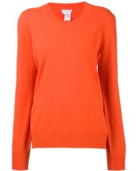 orange Pullover mit einem Rundhalsausschnitt von Tomas Maier
