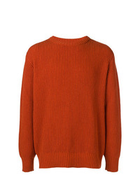 orange Pullover mit einem Rundhalsausschnitt von Universal Works