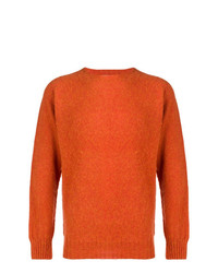 orange Pullover mit einem Rundhalsausschnitt von YMC