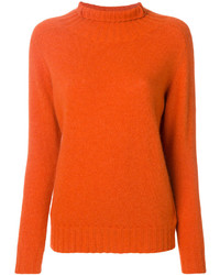 orange Pullover mit einem Rundhalsausschnitt von Zanone