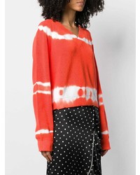 orange Mit Batikmuster Pullover mit einem V-Ausschnitt von MSGM