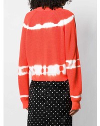 orange Mit Batikmuster Pullover mit einem V-Ausschnitt von MSGM